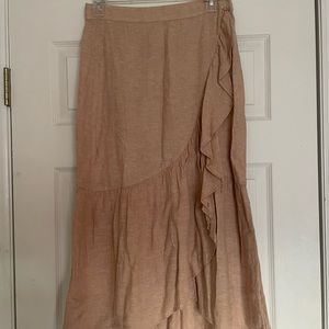 Madewell faux wrap skirt. Linen.
